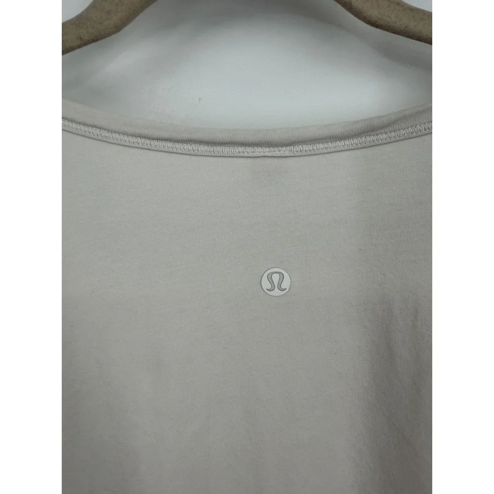 Lululemon Good Karma Goes Around T-shirt Women 8 Ivory Athleisure Athletic